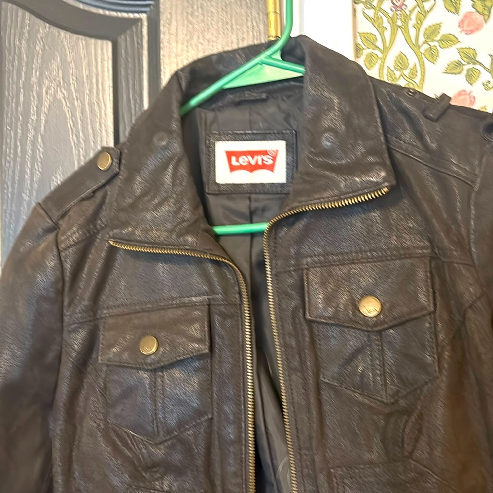 Leather coat